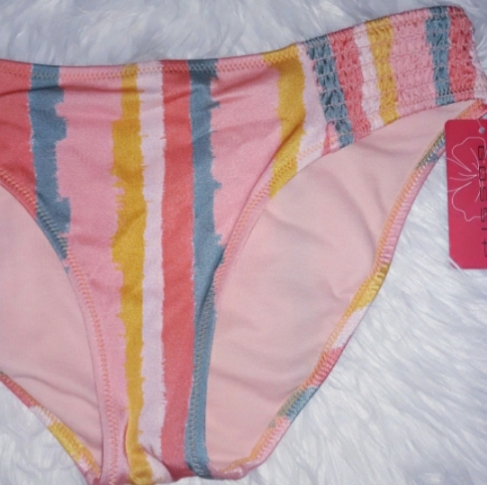 Peach Shimmer Swim Bikini Bottoms